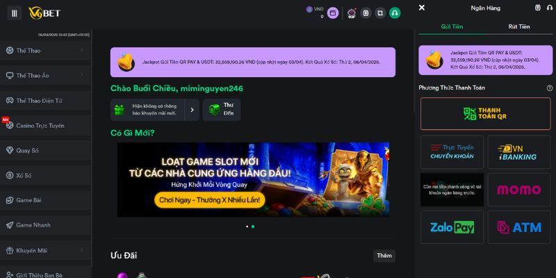 Đa dạng các phương thức nạp tiền tại V9Bet